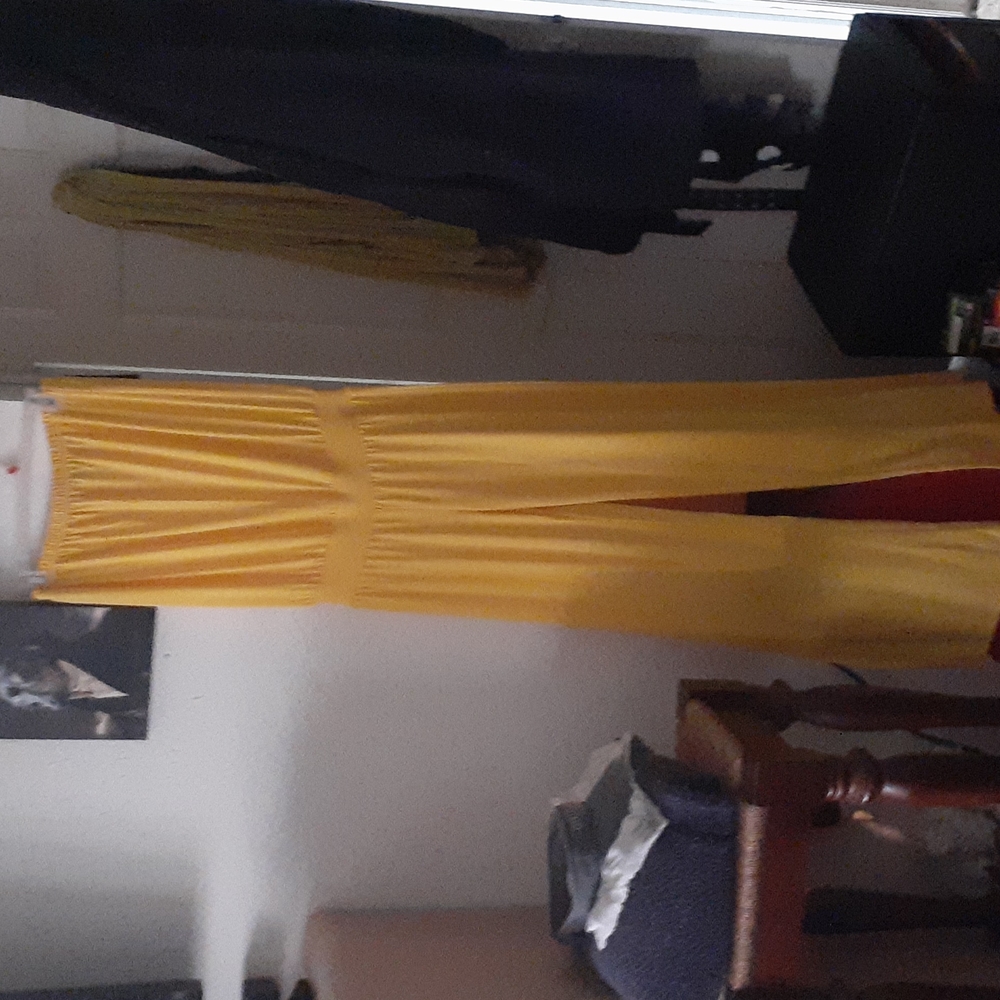 Carmen Marc Valvo Strapless Jumpsuit Yellow NWT